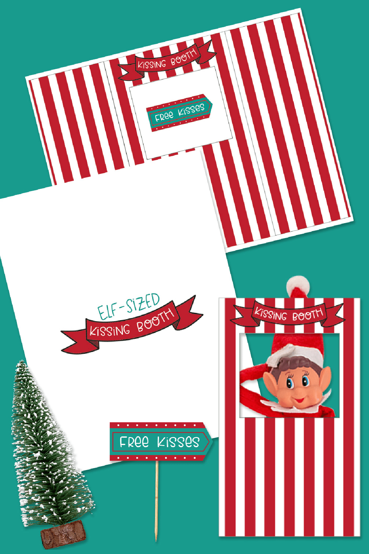 elf on the shelf kissing booth (free printable) - fun money mom